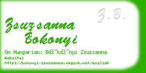 zsuzsanna bokonyi business card